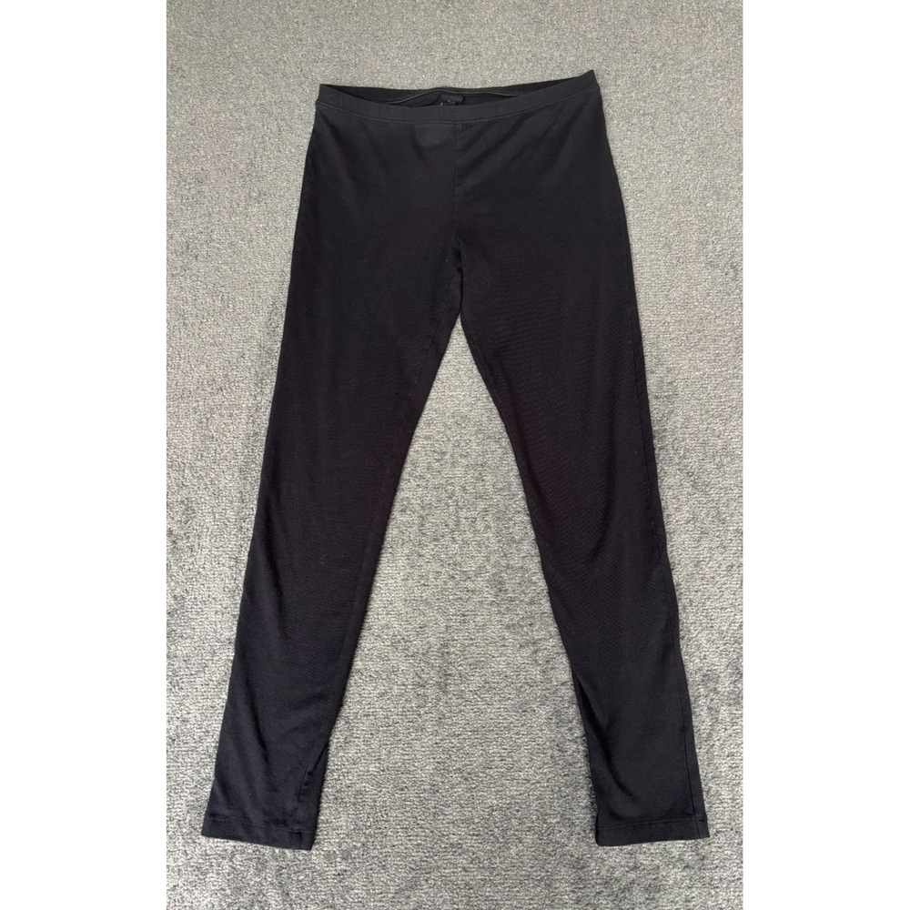 Hue Leggings Women's Size Medium Black Performance Classic Elastic Waist Pull On